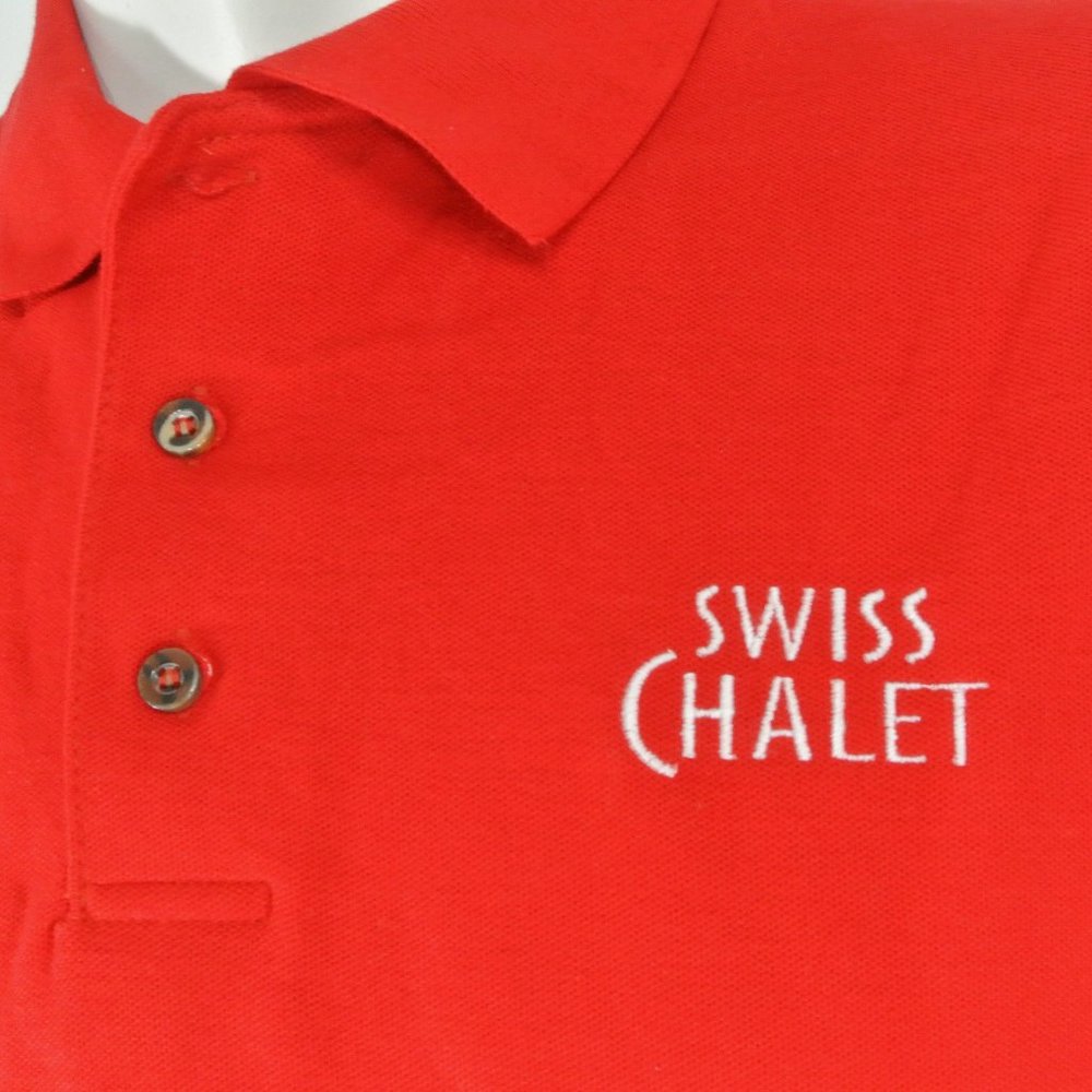 SWISS CHALET Chicken Red Polo Shirt Employee Uniform NEW Size XL - Picture 6 of 6